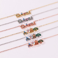 Collier à breloque Fermeuse en acier inoxydable plaqué or, résistant à l'eau et inaltérable, best-seller TikTok de Fanhua Jewelry