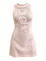 Robe mi-longue d'été sans manches évidée, style vintage, couleur unie, sexy, coupe trapèze, nouvelle conception personnalisée OEM ODM pour femme