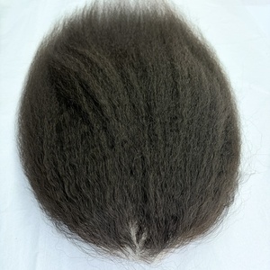 Peluca de encaje HD completa, pre-arrancada, con línea de cabello hecha a mano, cabello virgen Remy sin procesar, lista para envío inmediato, con texturas lisa, ondulada, rizada y afro. - Product Image 1