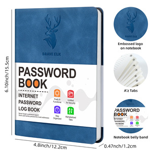 Carnet de notes A6 en similicuir PU de qualité supérieure, 120 pages, pour mots de passe, adresses et numéros de téléphone, en stock, en gros et à prix abordable - Product Image 4