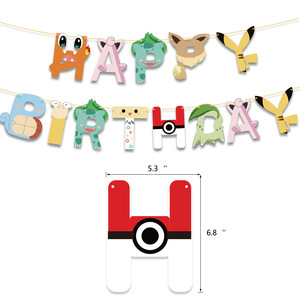 Figurines de dessins animés jaunes PlKA, film d'animation, joyeux <span class=keywords><strong>anniversaire</strong></span>, bannières et ballons de fête pour enfants, jouets, cadeaux pour la fête des enfants - Product Image 2