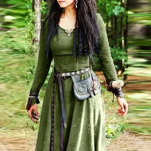 Vestido vikingo-elfo celta para mujer-Disfraz LARP para adultos | Traje de mascarada de Halloween | Inspirado en los estilos de TV y películas - Product Image 1