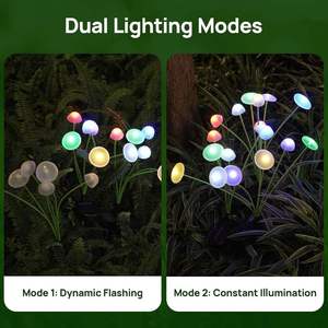 Décorations solaires LED en plastique étanches IP65 en forme <span class=keywords><strong>de</strong></span> champignons et méduses oscillants pour jardin, camping, Halloween, Noël - Product Image 4