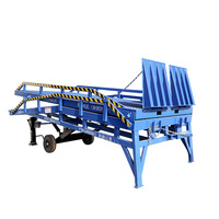 LANSHENG Rampe de chargement mobile hydraulique en acier de 6 à 15 tonnes, pont de chargement antidérapant, plateforme élévatrice pour le chargement/déchargement de conteneurs