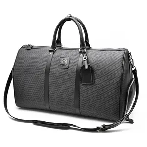 Wholesale Luxury Handmade Business Trip Duffel Bags Custom Leather Waterproof Weekend Travel Duffle Bags For Men