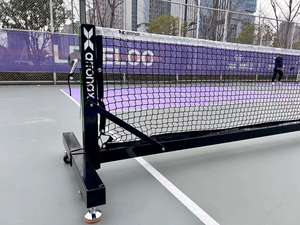<span class=keywords><strong>Arronax</strong></span> Filet de pickleball portable de haute qualité 22 pieds, tuyau galvanisé robuste, logo personnalisé, roues durables, entraînement et divertissement - Product Image 1