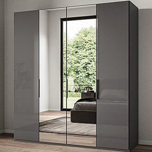 Custom Modern-Style 3-Door Bedroom Wardrobe with <b>Mirror</b> <b>White</b> Customizable Size Home Furniture - Product Image 6