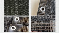 Rouleaux de filet d'ombrage en HDPE 50%-95% d'ombrage pour l'agriculture et les serres, utilisation extérieure pour patio et balcon, toile d'ombrage tissée stabilisée aux UV