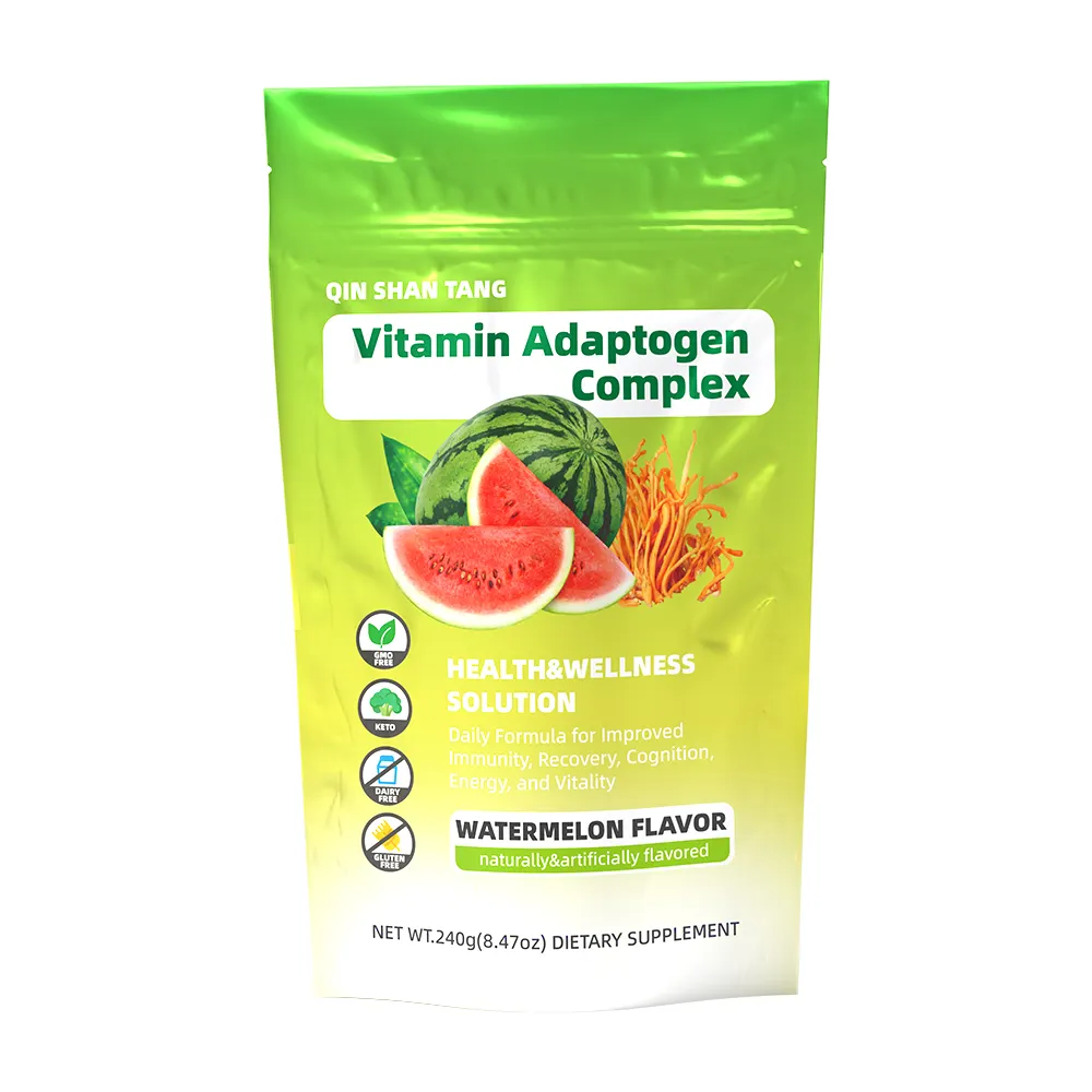 Polvo de jugo de frutas y verduras complejo de Adaptogen de vitamina QST-094 para el verano, bebida de jugo de fruta con sabor a sandía, polvo instantáneo