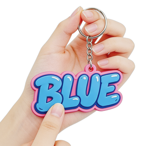 พวงกุญแจคาราไบเนอร์แบบรักษ์โลก ปลอดสารพิษ ทนทาน พร้อมตัวอักษรนูน ยางรูปทรงตามสั่ง นุ่มนวล พิมพ์ชื่อแบรนด์ สำหรับสะสม - Product Image 1