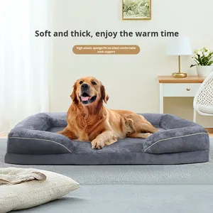 Cama de Lujo Universal para Perros y Gatos, con Cojín Extraíble y Lavable, Ortopédica, de Espuma Viscoelástica, con Funda de Terciopelo Grande, en Caja - Product Image 6