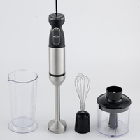 Mixeur Plongeant Électrique Tout-en-Un Turbo 1000W en Acier Inoxydable, Mini Mixeur Plongeant Manuel 800W avec 2 Vitesses Variables pour Usage Domestique
