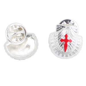 Pin <span class=keywords><strong>de</strong></span> solapa metálico esmaltado con diseño <span class=keywords><strong>de</strong></span> Concha <span class=keywords><strong>de</strong></span> Vieira y Cruz <span class=keywords><strong>de</strong></span> San James, distintivo y marcador <span class=keywords><strong>de</strong></span> ruta del Camino <span class=keywords><strong>de</strong></span> <span class=keywords><strong>Santiago</strong></span>, para peregrinos, al por mayor - Product Image 5