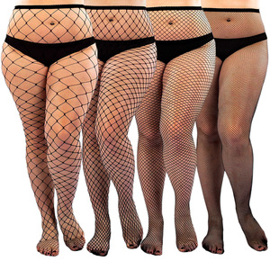 Plus Size Dames High-elastic Zwarte Dunne Mesh Mode Populaire Match Sexy Panty's Vrouwen Kousen - Product Image 1