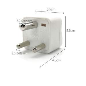 Adaptador de Enchufe de EE. UU. <span class=keywords><strong>a</strong></span> Sudáfrica Tipo B de 3 Clavijas para <span class=keywords><strong>Viajes</strong></span> <span class=keywords><strong>a</strong></span> Sri Lanka, <span class=keywords><strong>India</strong></span>, <span class=keywords><strong>Nepal</strong></span>, Bangladesh, Adaptador de Conversión Tipo D de 10 <span class=keywords><strong>A</strong></span> - Product Image 2
