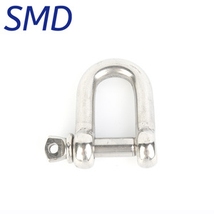Grillete SMD tipo D de acero inoxidable 316 con pasador de tornillo de cabeza cuadrada, tamaño métrico M4 a M38, grilletes de grado marino - Product Image 1