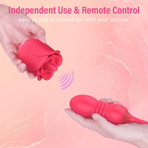 Rose Flirting Female Dual USB Power Vibrator Stick, Masturbatiespeeltje voor jonge vrouwen, Vibrator voor volwassenen, Seks - Product Image 1