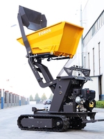 Kostenloser Versand Selbstladender Elektrischer 4x4 Mini-Dumper Diesel 500Kg Raupentransporter China Mini-Dumper für Garten- und Landschaftsbau