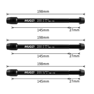 MUQZI Entraîneur de vélo d'intérieur en alliage d'aluminium Axe traversant Vélo M12x1.5 M12x1.75 L160-172 166-178 Axe traversant de <span class=keywords><strong>roue</strong></span> - Product Image 3