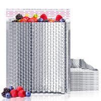 Vente en gros d'enveloppes postales métalliques avec logo personnalisé enveloppe auto-scellante en poly à bulles en feuille d'aluminium argentée