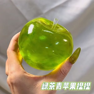 Pelota Antiestrés de Maltosa de Rebote Lento - Juguete Sensorial Moldeable con Sabor a Manzana Verde Ramune para Alivio de la Ansiedad en Niños y Adultos - Product Image 2