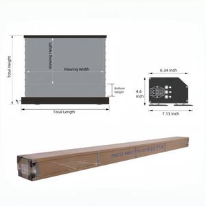 Écran de projection électrique motorisé invisible pour sol - Matériau PVC, surface micro-perforée acoustiquement transparente, 72"-150" - Product Image 6