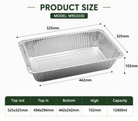 Barquette en aluminium robuste pour four, bac de cuisson à vapeur, profond, personnalisé, jetable, 21x13 pouces, format complet