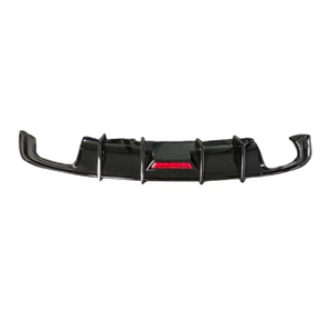 Difusor Trasero Negro Brillante para Coche A4 S4, Divisor <span class=keywords><strong>de</strong></span> Parachoques Trasero ABS con Luz para Audi A4 S4 B9 2017-2019, Kits <span class=keywords><strong>de</strong></span> Carrocería Deportivos - Product Image 2
