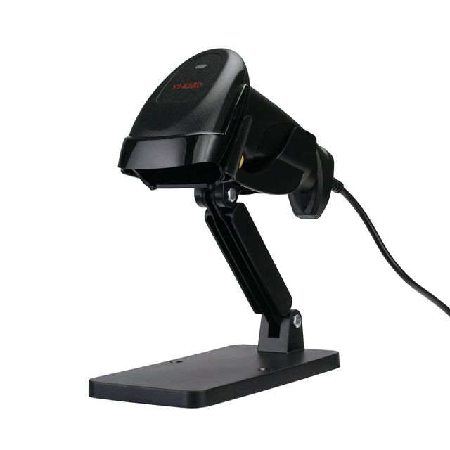 One-dimensional QR code barcode scanning gun, handheld with base scanner, automatic continuous scanning gun