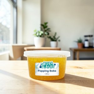 ไข่มุกป๊อปปิ้ง 5 มม. รสเสาวรส บรรจุขวด สำหรับชานมไข่มุก ผลิตในไต้หวัน ได้รับการรับรองมาตรฐาน HACCP พร้อมรับประทาน - Product Image 1