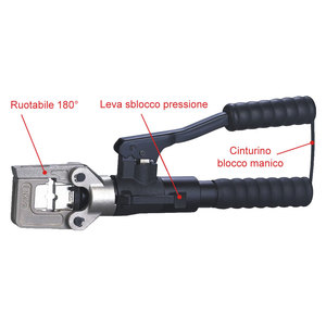 Herramienta de Prensado Hidráulica HT 51 50KN, Rotación de 180 Grados, Palanca de Liberación de Presión, Prensa de Cables - Product Image 1