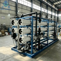 Système de traitement d'eau par osmose inverse (RO) 5-10m³/h, usine de dessalement pour le traitement de l'eau saumâtre de mer, machine de purification d'eau de puits forain