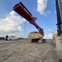 Foreuse rotative sur chenilles SANY SR155 d'occasion pour la construction de fondations et le piegeage de fondations