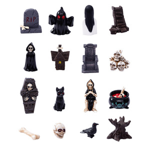 Decoración de Halloween, Miniaturas de Dioses de la Muerte, Mini Adornos de Resina con Forma de Calabaza y Fantasma para Manualidades de Halloween, Pueblo de Halloween, Bonsái - Product Image 3