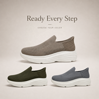 2026 Logo Personnalisé Baskets Chaussette Homme 5D Mains Libres Flyknit Slip On Plateforme Rembourrée Marche Prière