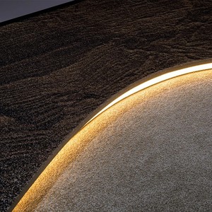 Art mural à la lumière de la lune avec rétroéclairage, peinture réaliste encadrée rectangulaire pour la décoration du salon - Product Image 4