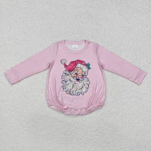 Infant <b>Baby</b> Girl Brown Bows Floral Long Sleeve Zipper Romper Jumpsuit Winter Warmth Sweeper Set ODM Cotton Spandex - Product Image 2