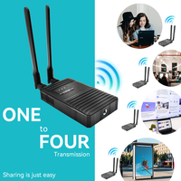 Extensor HDMI Inalámbrico de 5.8G, Transmisión Máxima de 200M, Compatible con 1080P 60Hz, Baja Latencia, Control Remoto IR Bidireccional para Estudio, Escenario y Transmisiones en Vivo