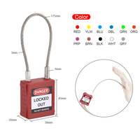 Kit de cadenas de sécurité OSHA Master Key pour câbles, 2 clés par cadenas, pour la mise en état de sécurité industrielle