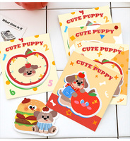 Papeterie scolaire personnalisée pour enfants, ensemble de blocs-notes, notes autocollantes mignonnes de chien kawaii