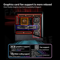 Zeromaster Gaming PC Case Mid Tower ATX Computer Case Tempered Glass High Airflow RGB Chassis OEM