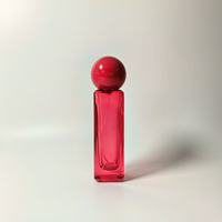 Flacon de parfum ludique avec couvercle sphérique 30 ml en verre teinté néon, vaporisateur vide pour cosmétiques, vente en gros