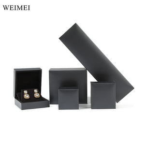 Caja de Joyería de Papel Negro y Terciopelo con Logotipo Personalizable Ecológico WEIMEI para Anillos, Pendientes, Collares, Pulseras - Empaque para Bodas - Product Image 6