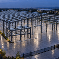 Structure en acier pour entrepôt logistique, atelier, centre de distribution, bâtiment industriel préfabriqué en métal