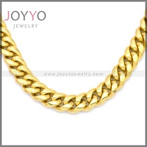 24k PVD 스테인레스 스틸 힙합 쿠바 체인 목걸이 <span class=keywords><strong>24</strong></span> 인치 마이애미 초커 방수 패션 남성 목걸이 - Product Image 4