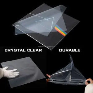 12'' Inch Flat Crystal Clear LP Vinyl Record Polypropylene Outer Sleeves