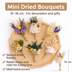 Mini <span class=keywords><strong>Bouquet</strong></span> de <span class=keywords><strong>Fleurs</strong></span> Séchées Lavande & Hortensia Présenté pour Cadeau, Mariage, Fête des Mères, Décoration - Fournisseur en Gros, Usine OEM - Product Image 5