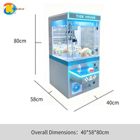 Machine à griffes à monnayeur, style japonais, avec LED couleur macaron, pour attraper des jouets en peluche mignons, certifiée CE anglaise pour salles d'arcade