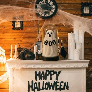 Luz Fantasma de Halloween con Letrero BOO, Luz Nocturna LED Cálida, Lámpara Fantasma con Cúpula Transparente de PVC, Decoración de Mesa, Adorno para Fiestas - Product Image 6