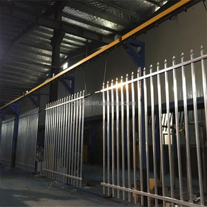 Heavy Duty Black Steel <strong>Fence</strong> Panels Security Protection Low Maintenance Driveway Gates Zinc Surface Easy Rail <strong>Fence</strong> <strong>Installation</strong> - Product Image 6
